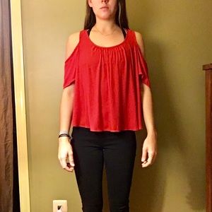 Lush open boulder chiffon tee